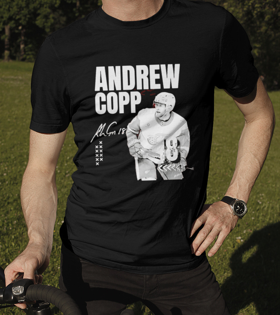 Andrew Copp Detroit Red Wings 18 NHL Hockey Player Signature Jersey T-Shirt