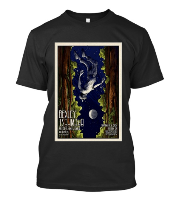 Bexley BrewFest 2026 Freddy Jones Band Bexley OH September 6 Benefiting Alzheimer's T-Shirt