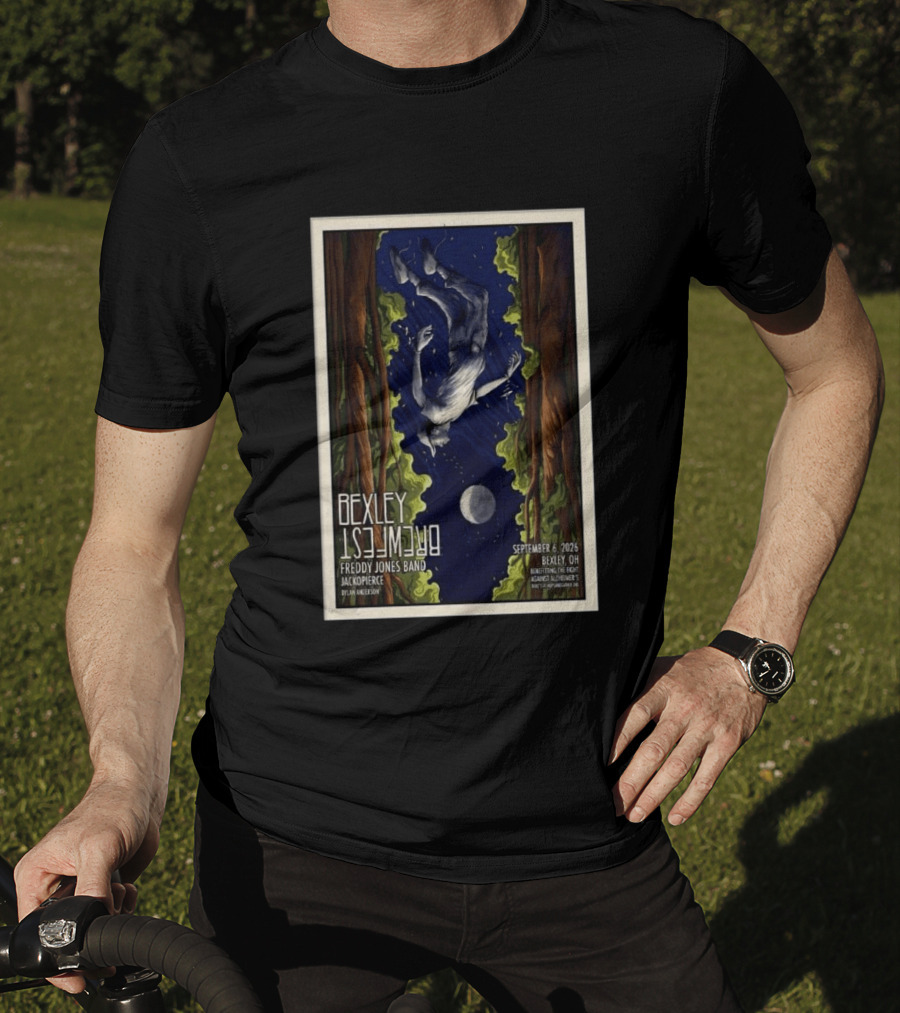 Bexley BrewFest 2026 Freddy Jones Band Bexley OH September 6 Benefiting Alzheimer's T-Shirt