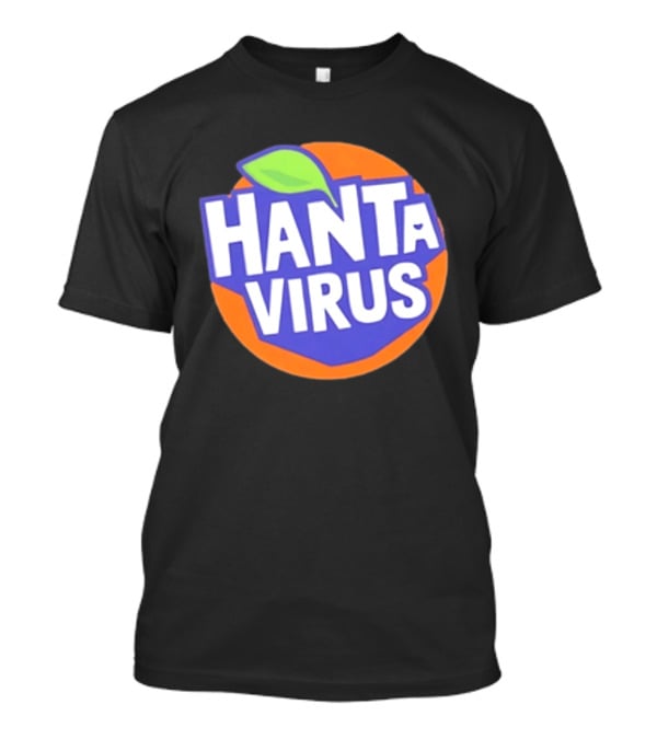 Hanta Virus Fanta Orange Circle With Green Leaf T-Shirt