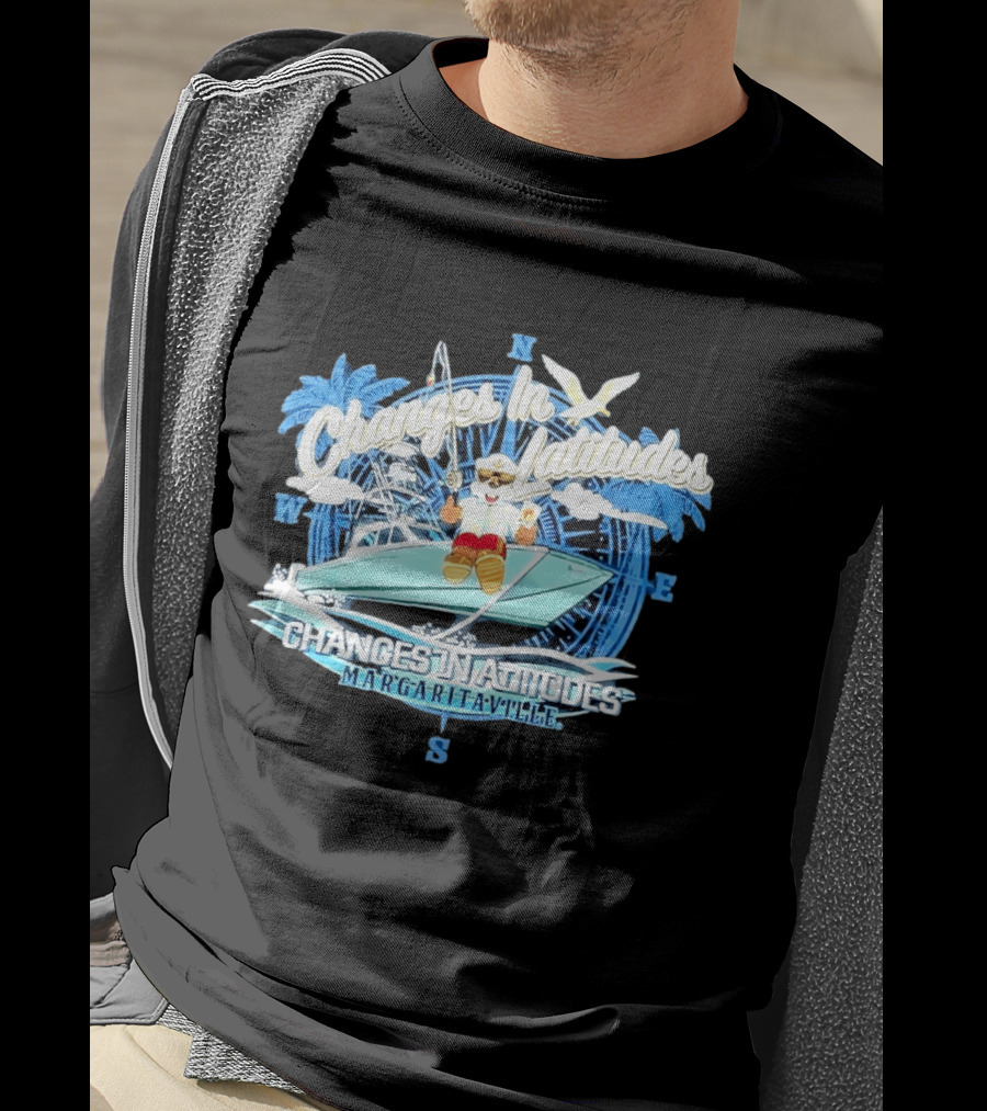 Buc Ee's Margaritaville Changes In Latitudes Tropical Boat Adventure T-Shirt