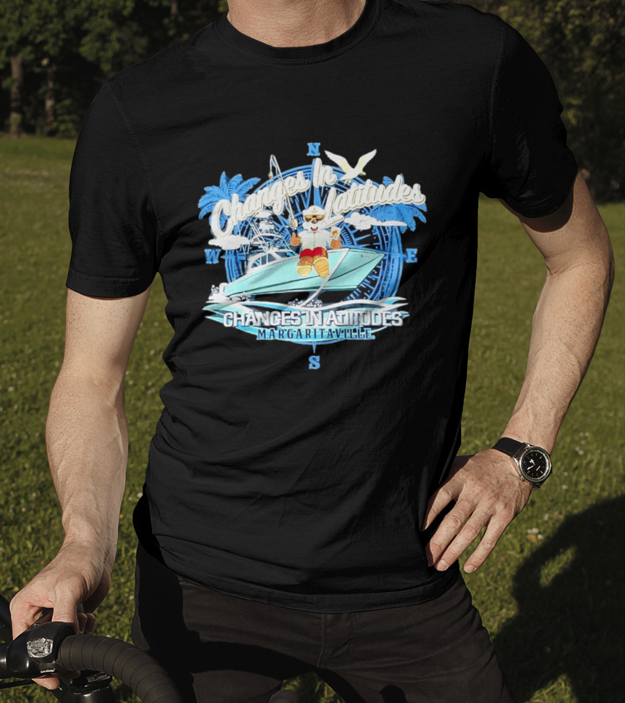 Buc Ee's Margaritaville Changes In Latitudes Tropical Boat Adventure T-Shirt