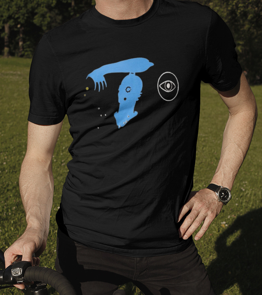 Candice For You Searcher Abstract Blue Silhouette With Eye T-Shirt