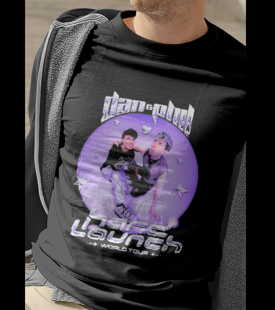 Dan And Phil Hard Launch World Tour 2026 2027 Purple Circle Star T-Shirt