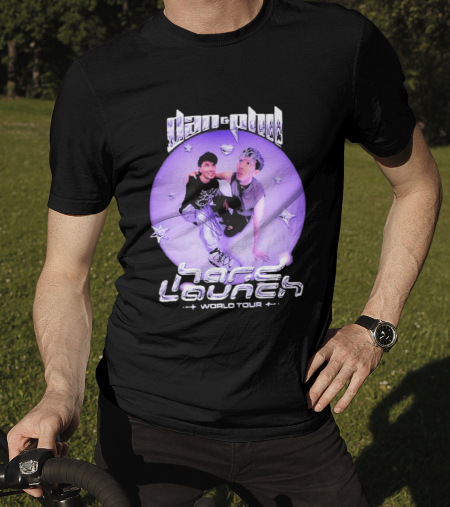 Dan And Phil Hard Launch World Tour 2026 2027 Purple Circle Star T-Shirt
