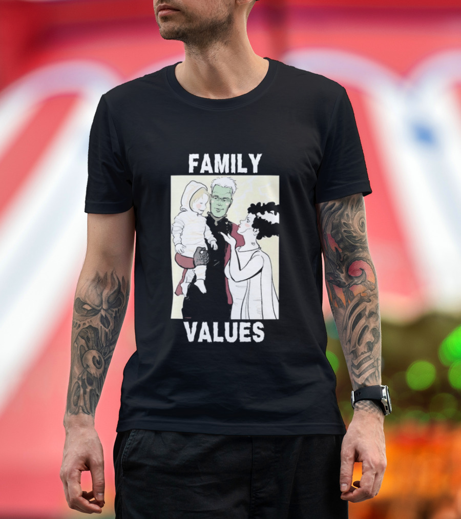 Family Values Halloween 2026 Ghostly Family T-Shirt