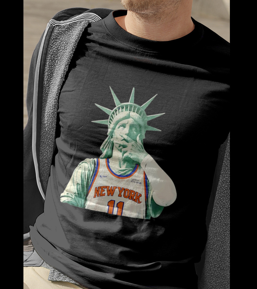 New York Knicks Statue Of Liberty Number 11 Jalen Brunson 2026 T-Shirt