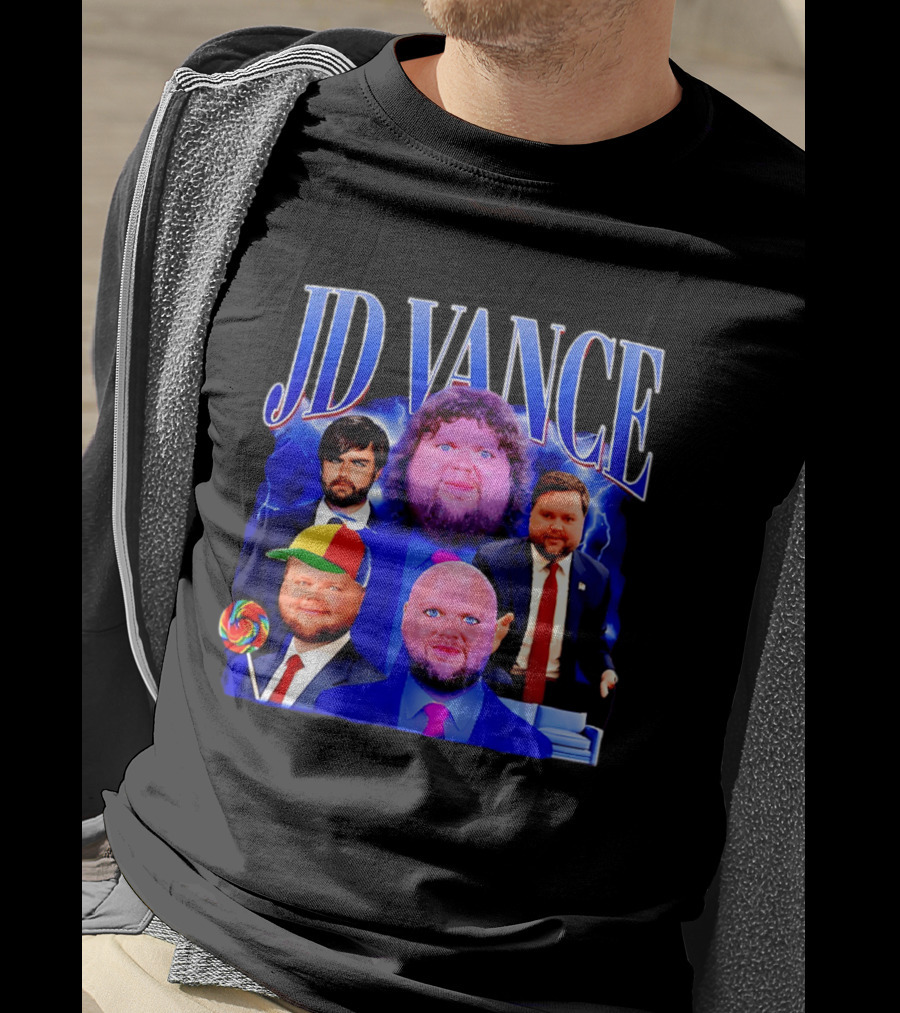 JD Vance Meme Collage Satire Politician Lollipop T-Shirt