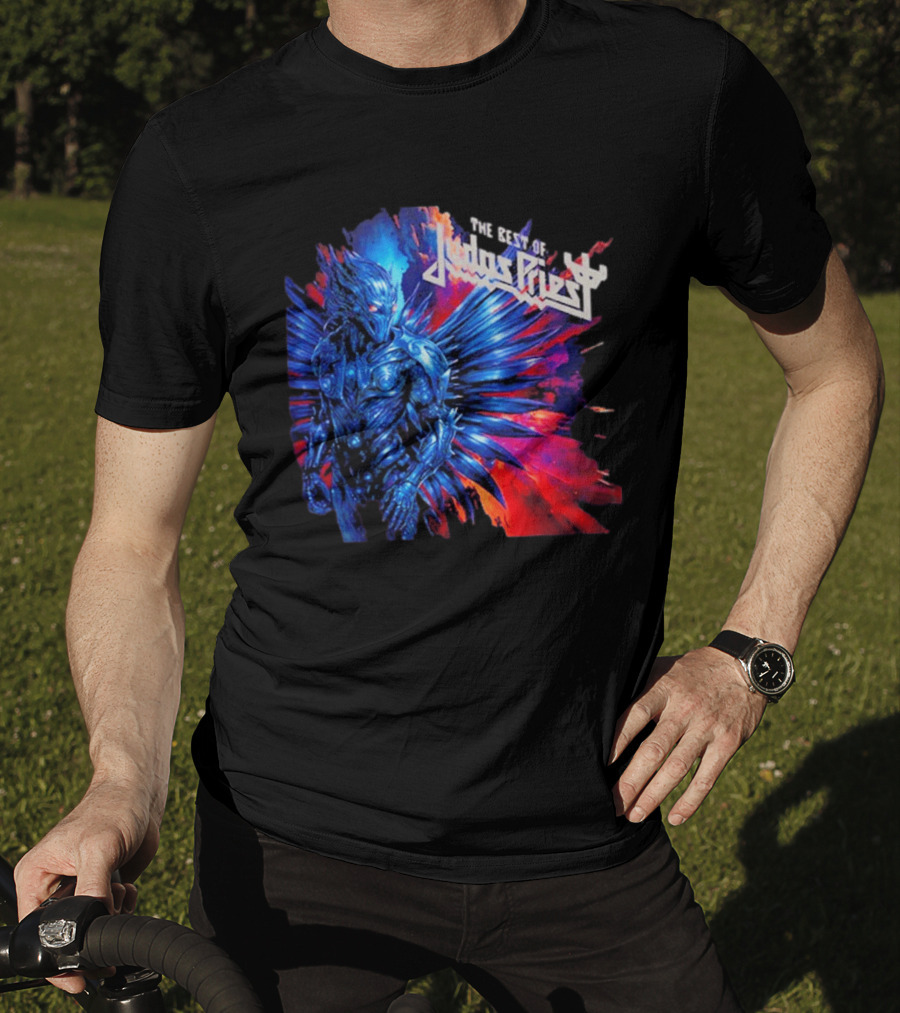 Judas Priest The Best Of 2026 New Album Robotic Blue Warrior T-Shirt