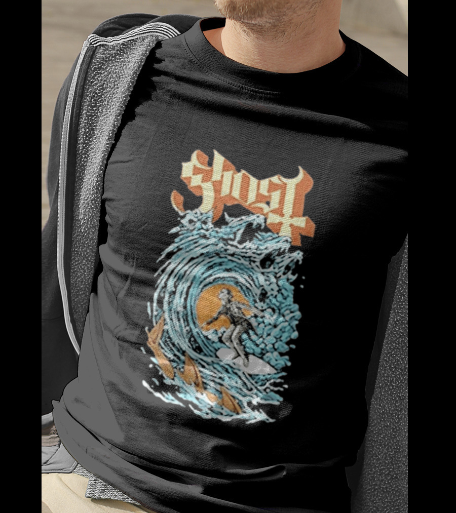 Ghost Band Summer 2026 Exclusive Papa Surf Muscle Wave T-Shirt