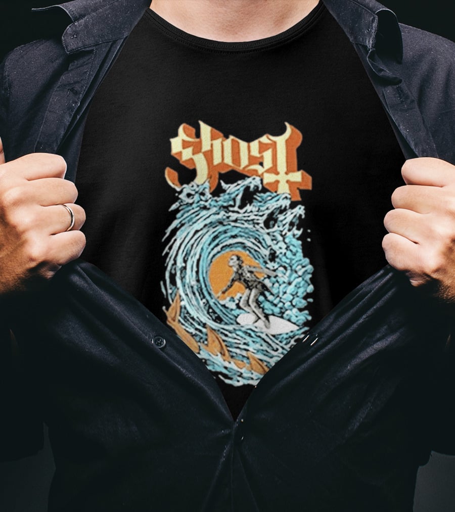 Ghost Band Summer 2026 Exclusive Papa Surf Muscle Wave T-Shirt