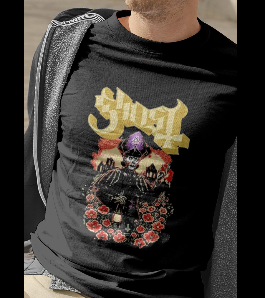 Ghost Band Summer 2026 Exclusive Peace Field Skeleton Priest And Floral T-Shirt