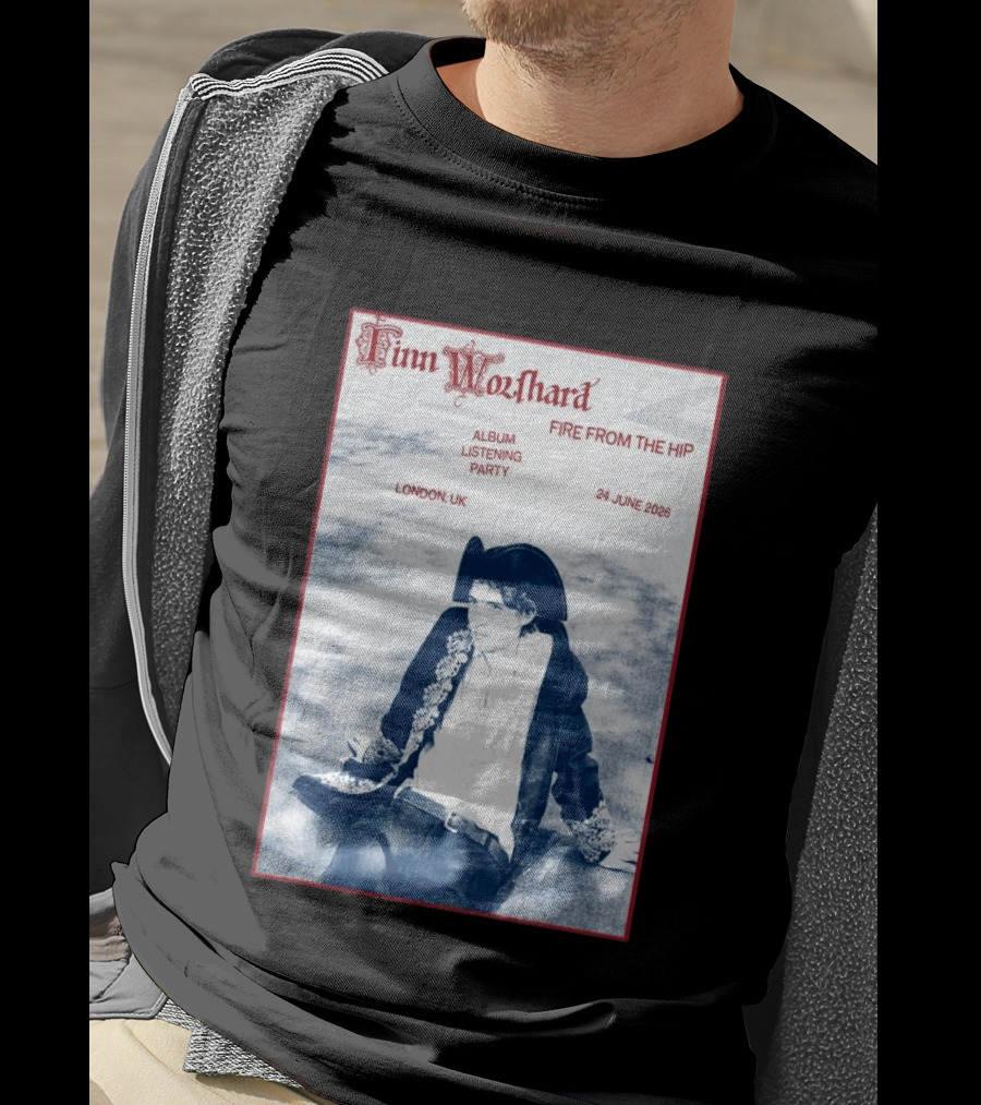 Finn Wolfhard Fire From The Hip Album Listening Party London UK June 24 2026 T-Shirt
