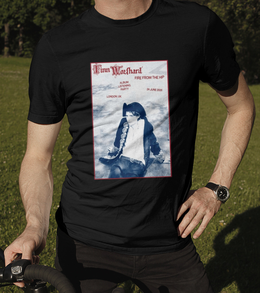 Finn Wolfhard Fire From The Hip Album Listening Party London UK June 24 2026 T-Shirt