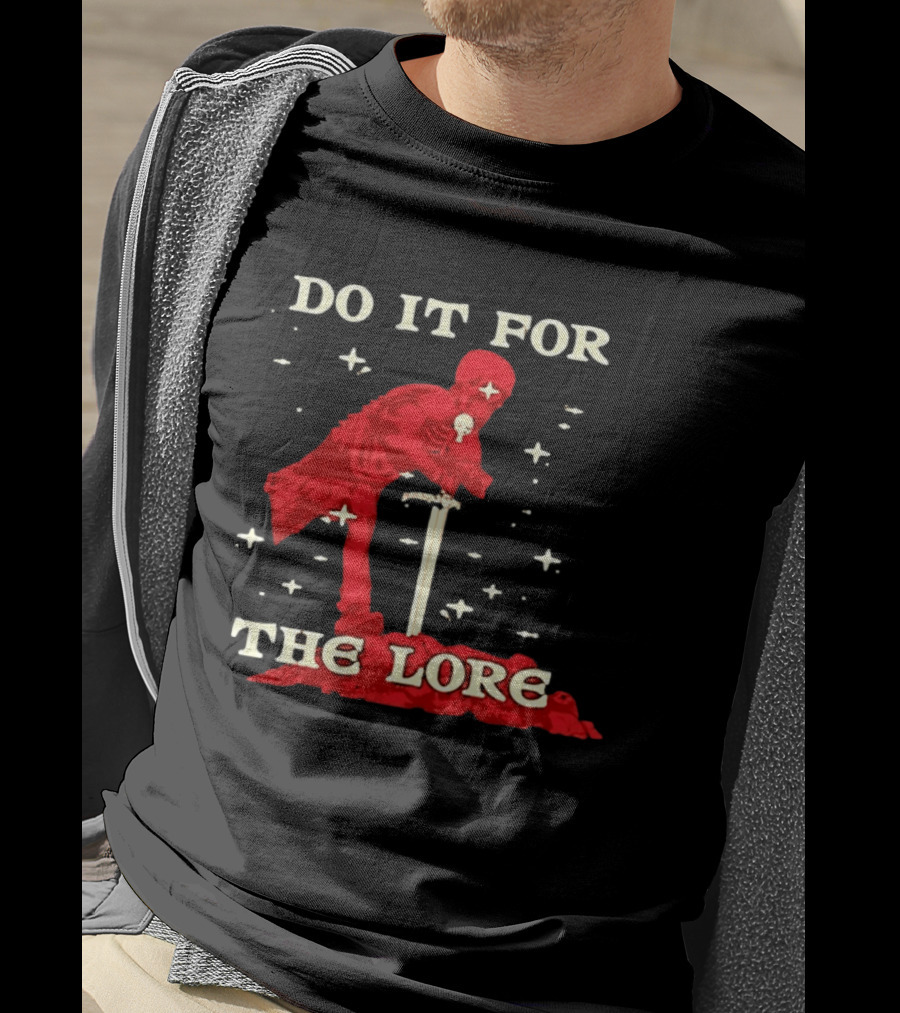 Skeleton Knight Do It For The Lore Adventure Gaming Fantasy T-Shirt