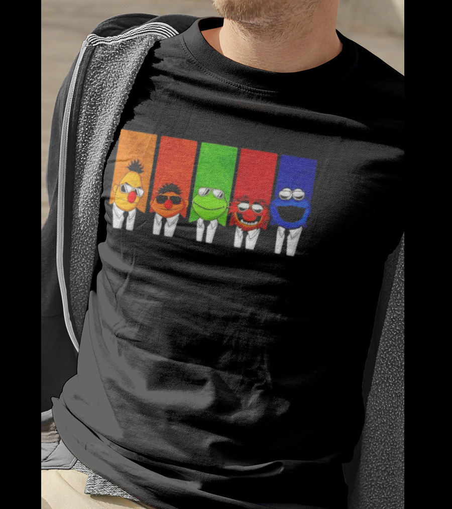 Bert Ernie Kermit Animal Cookie Monster Reservoir Dogs Mashup T-Shirt