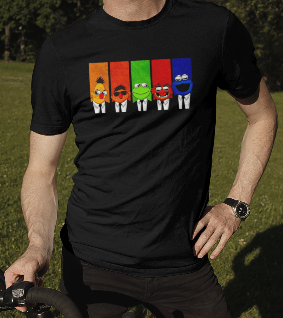 Bert Ernie Kermit Animal Cookie Monster Reservoir Dogs Mashup T-Shirt