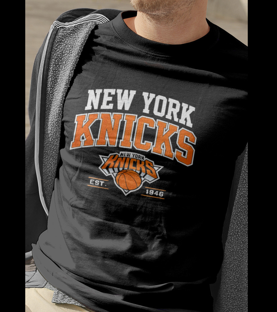 New York Knicks Est 1946 Basketball Team Orange T-Shirt