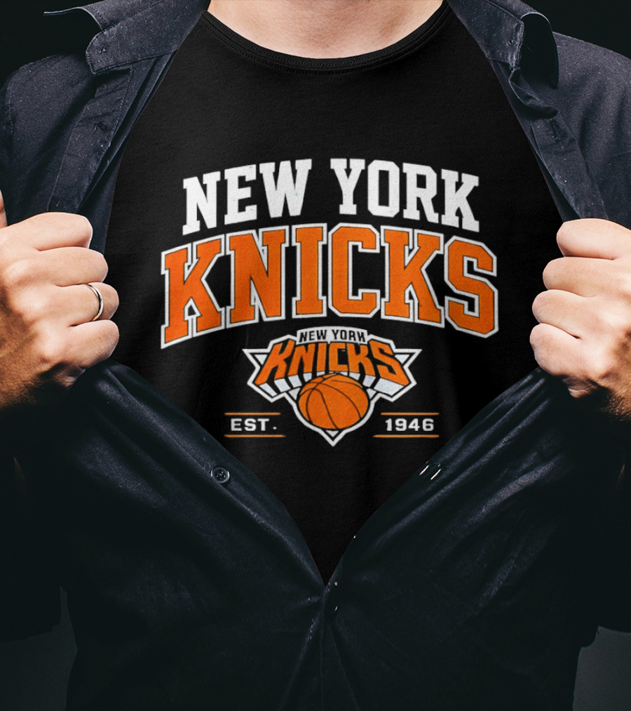 New York Knicks Est 1946 Basketball Team Orange T-Shirt