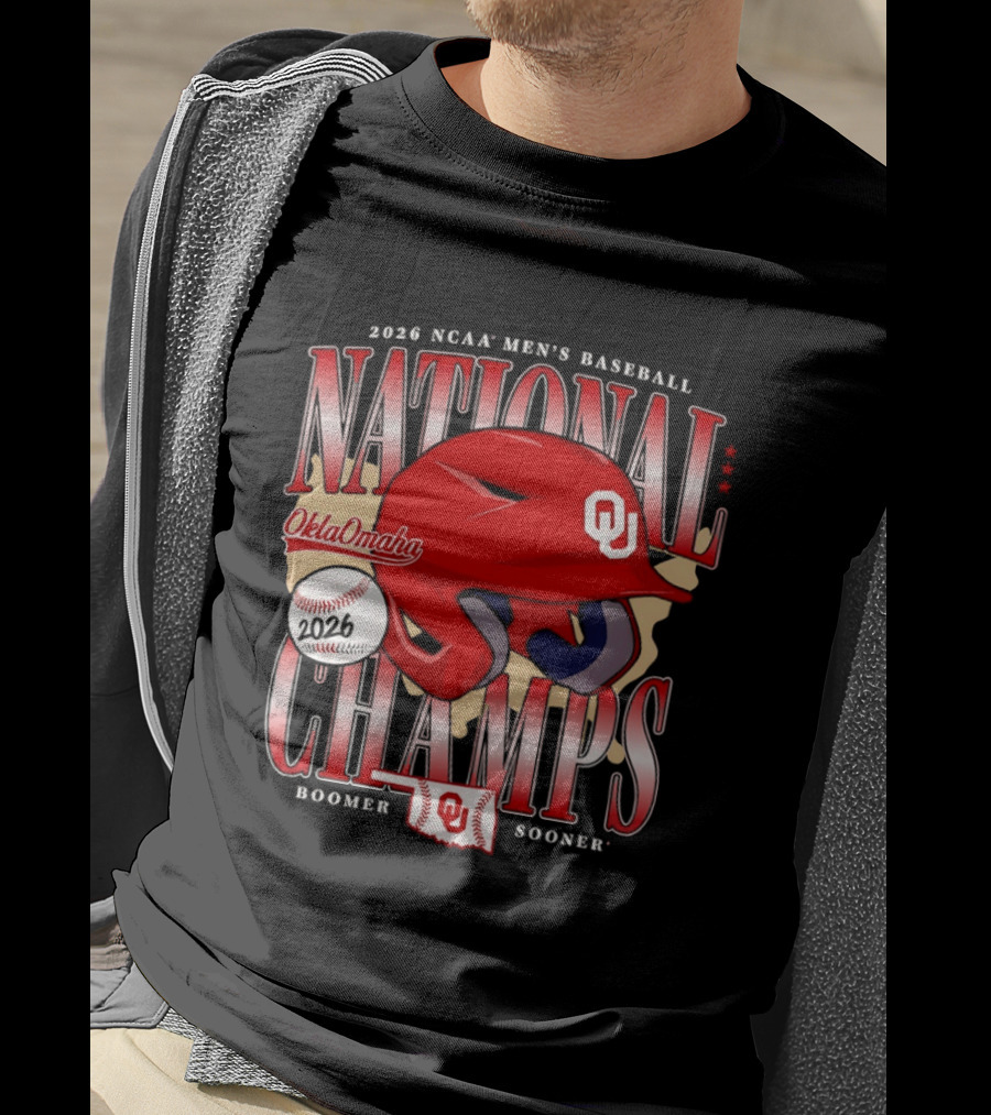 2026 NCAA Men's Baseball National Champs Oklahoma Sooners OklaOmaha Boomer T-Shirt