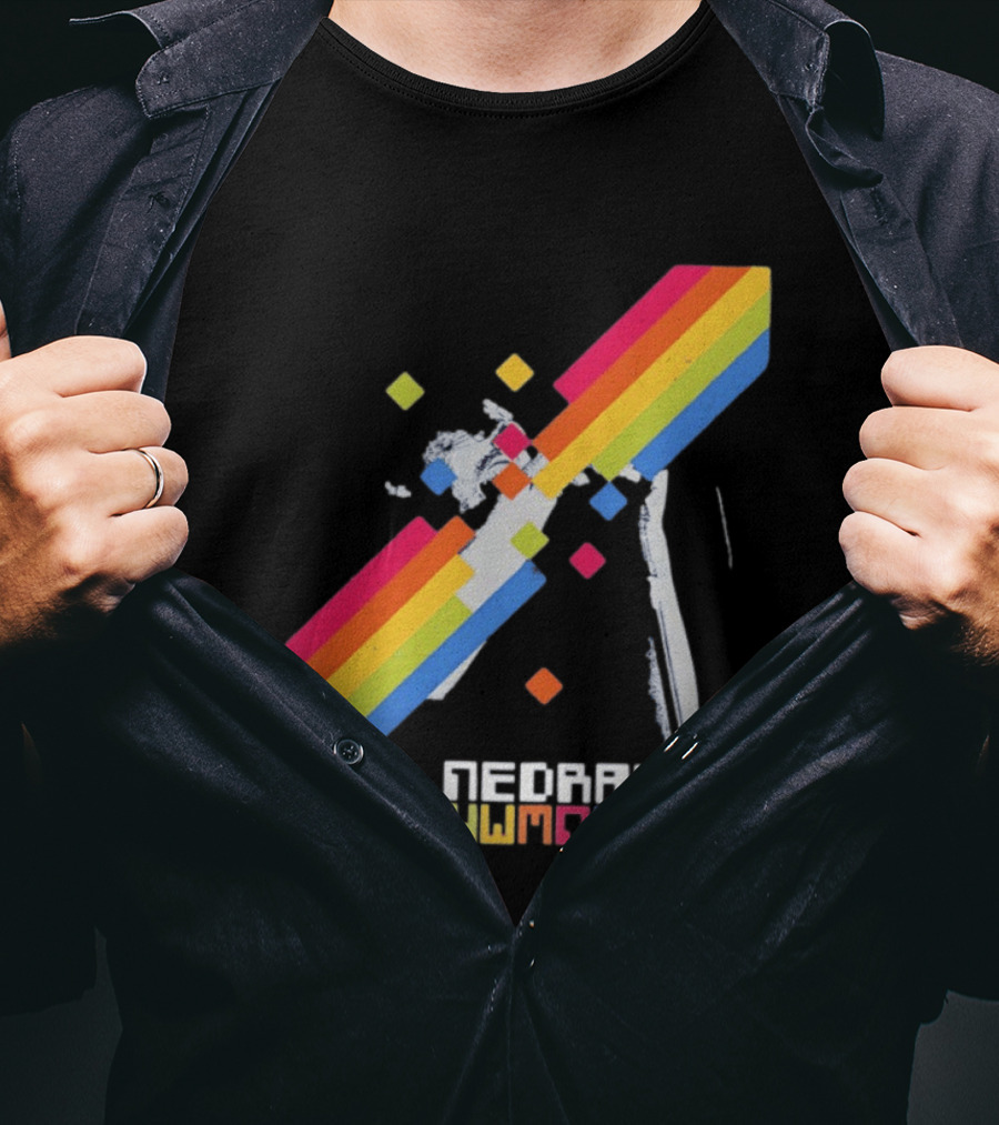 Onelinedrawing Rainbowmachine Colorful Abstract Blocks T-Shirt