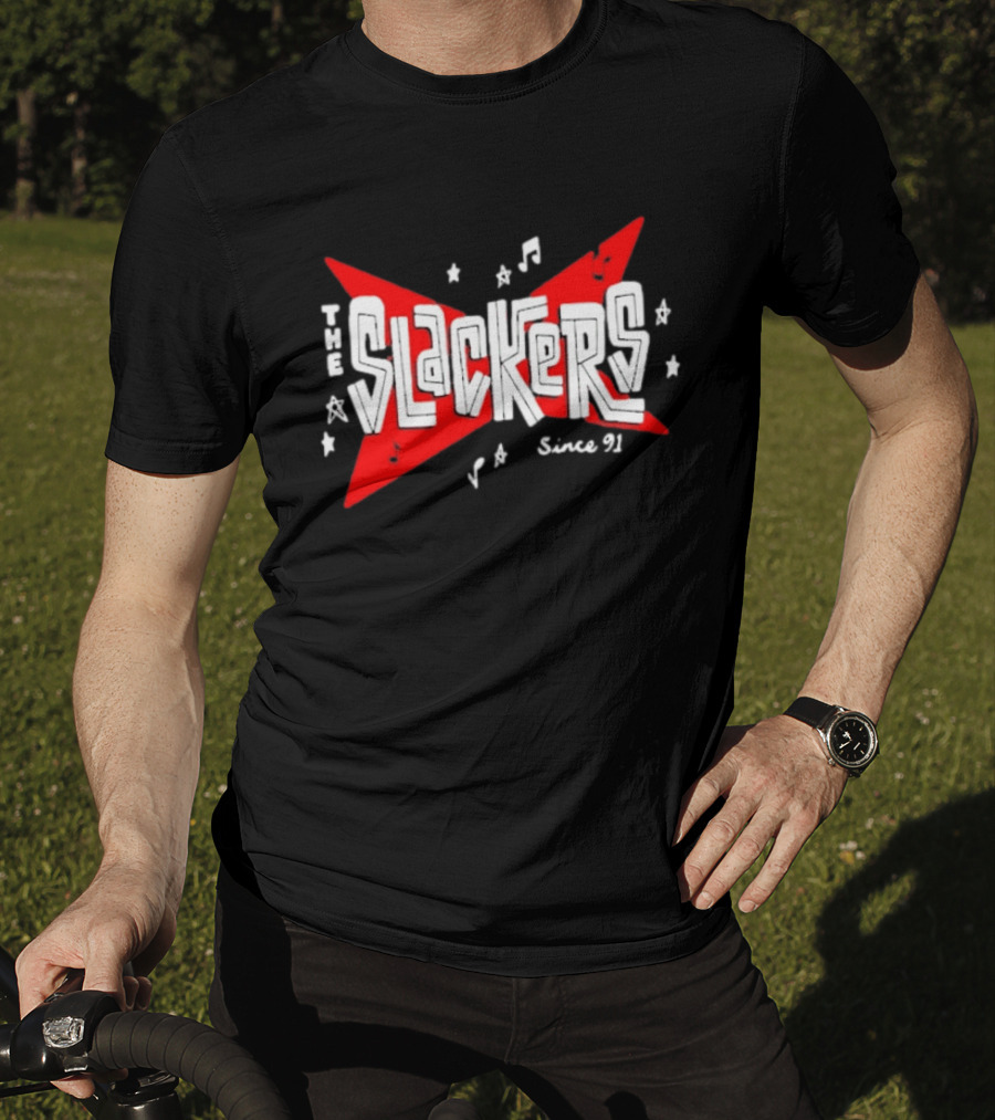 The Slackers Since 91 Tour Retro Music Notes And Stars T-Shirt