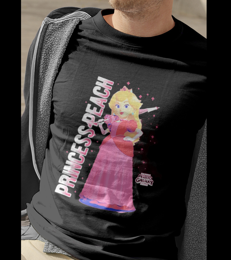 Super Mario Galaxy Movie Princess Peach Colorful Adventure T-Shirt