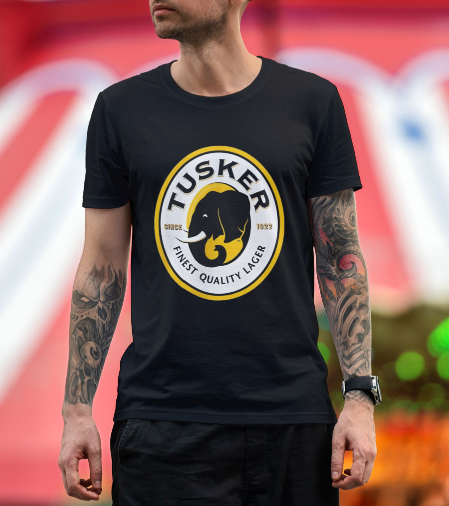 Tusker Elephant Finest Quality Lager Since 1922 T-Shirt