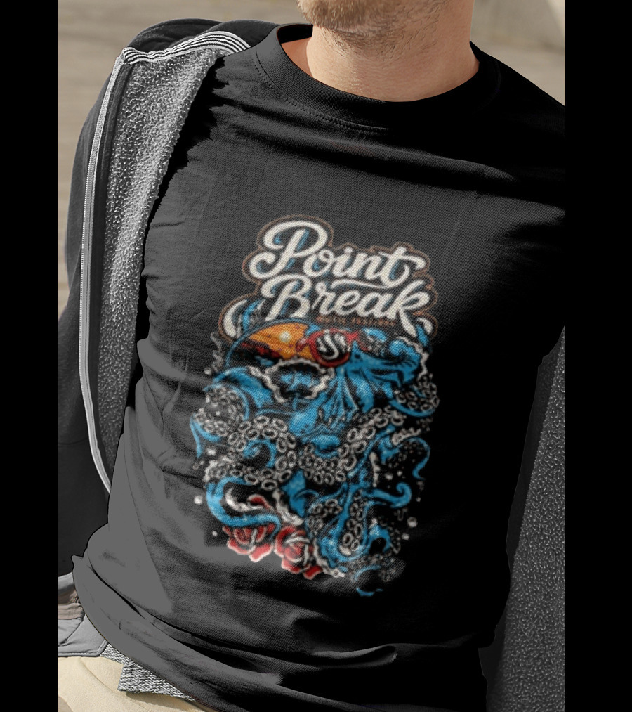 Point Break Festival Virginia Beach VA June 20 21 2026 Octopus Ocean Waves T-Shirt