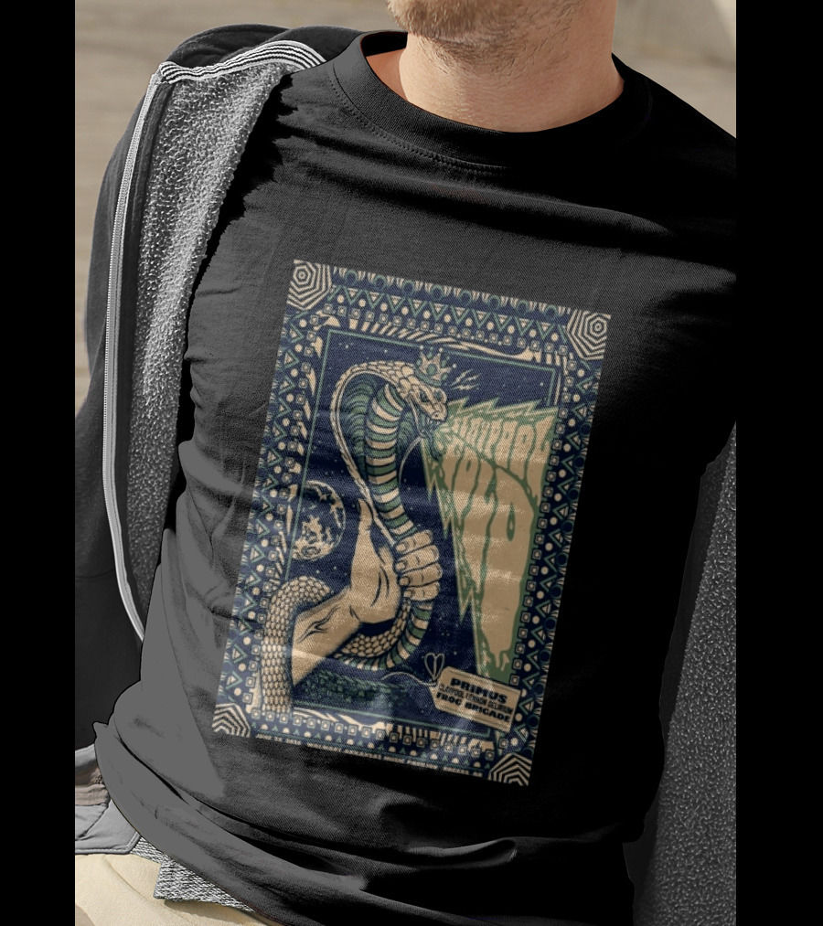 Primus June 17 2023 Walmart Arkansas Amphitheater Clapool Lennon Delirium Frog Brigade Concert Snake Earth T-Shirt