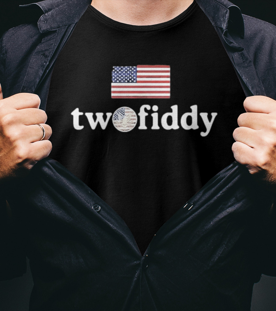 Two Fiddy American Flag Independence Celebration T-Shirt