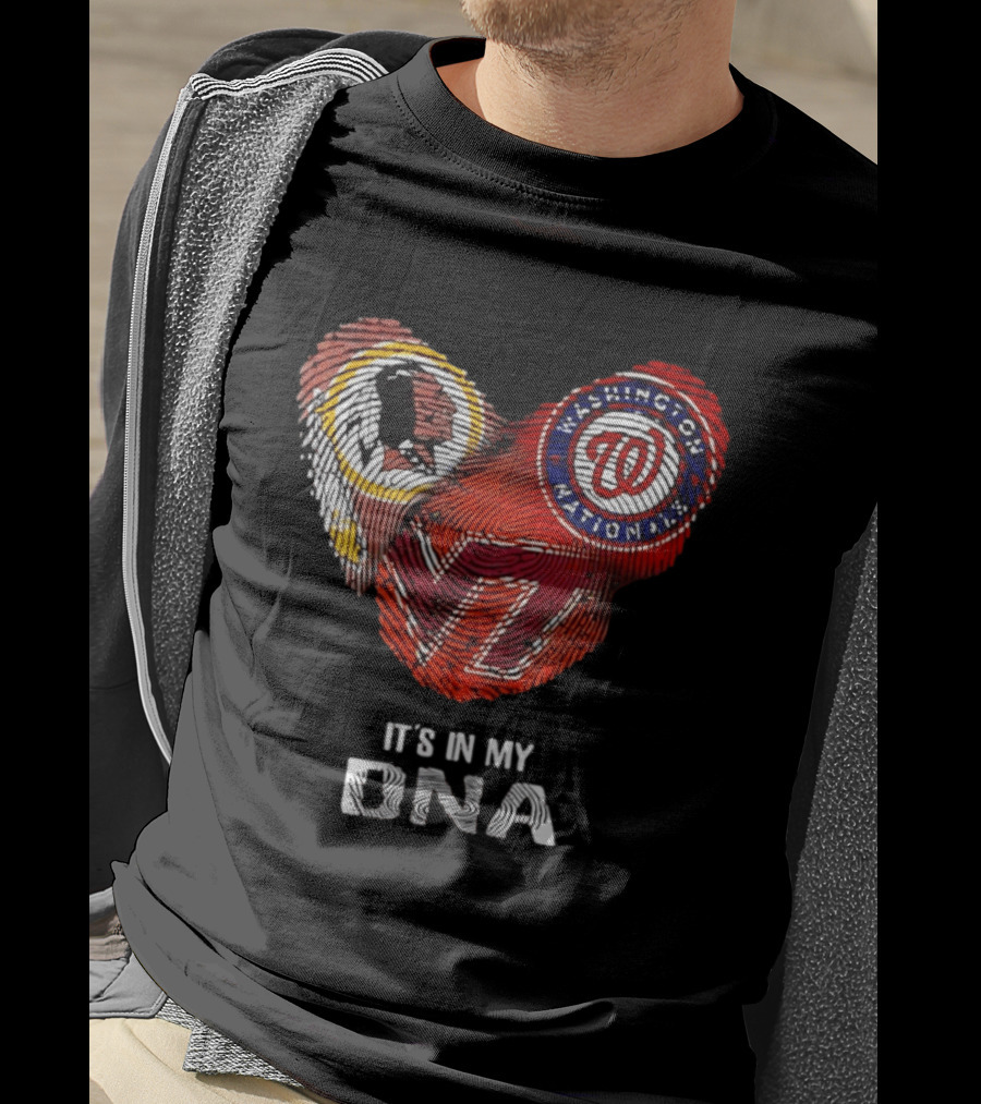 Washington Nationals Redskins Virginia Tech Hokies It's In My DNA T-Shirt