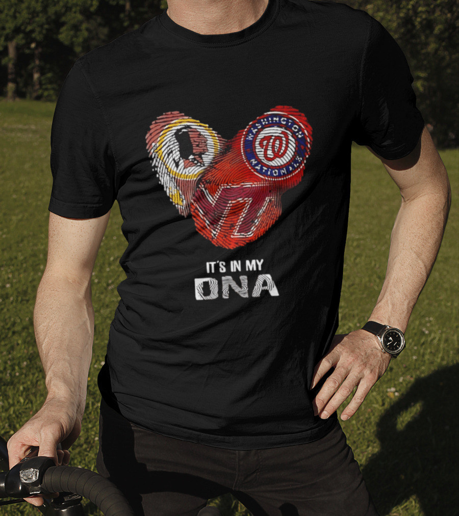 Washington Nationals Redskins Virginia Tech Hokies It's In My DNA T-Shirt