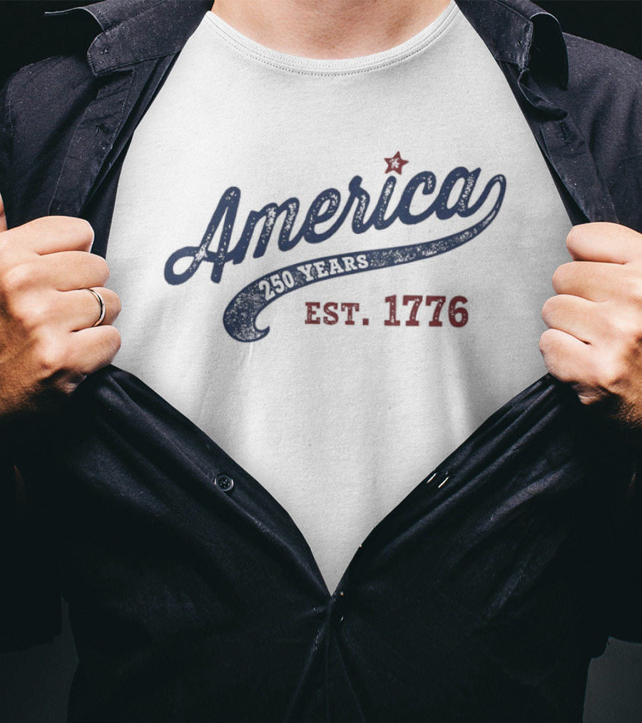America 250 Years Est. 1776 Fourth Of July Independence Day USA T-Shirt