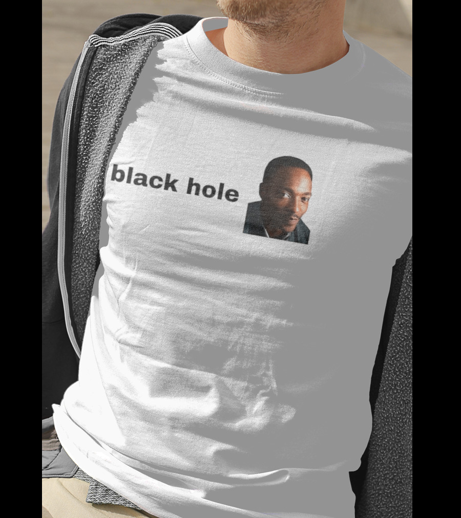 Black Hole Anthony Mackie Face T-Shirt