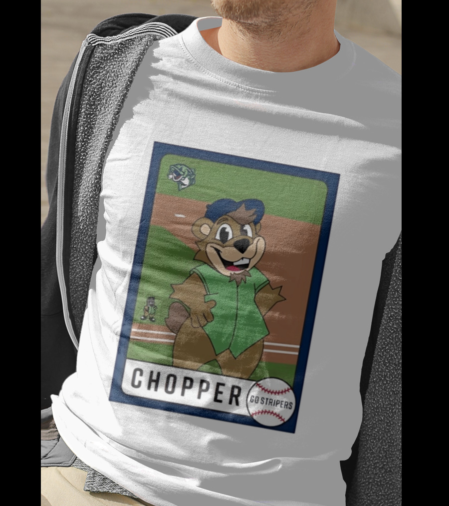 Chopper Gwinnett Stripers Baseball Card Go Stripers T-Shirt