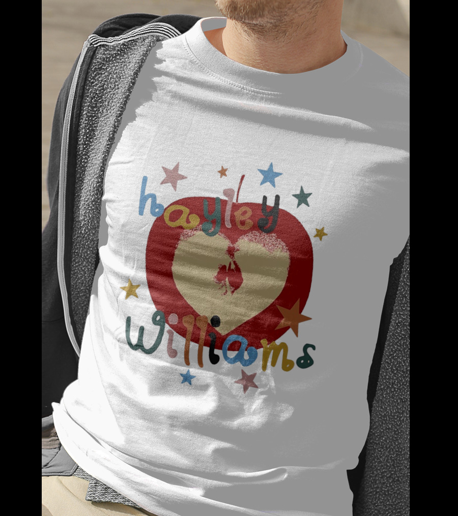 Hayley Williams Apple Heart Star Pop Colorful Letters T-Shirt