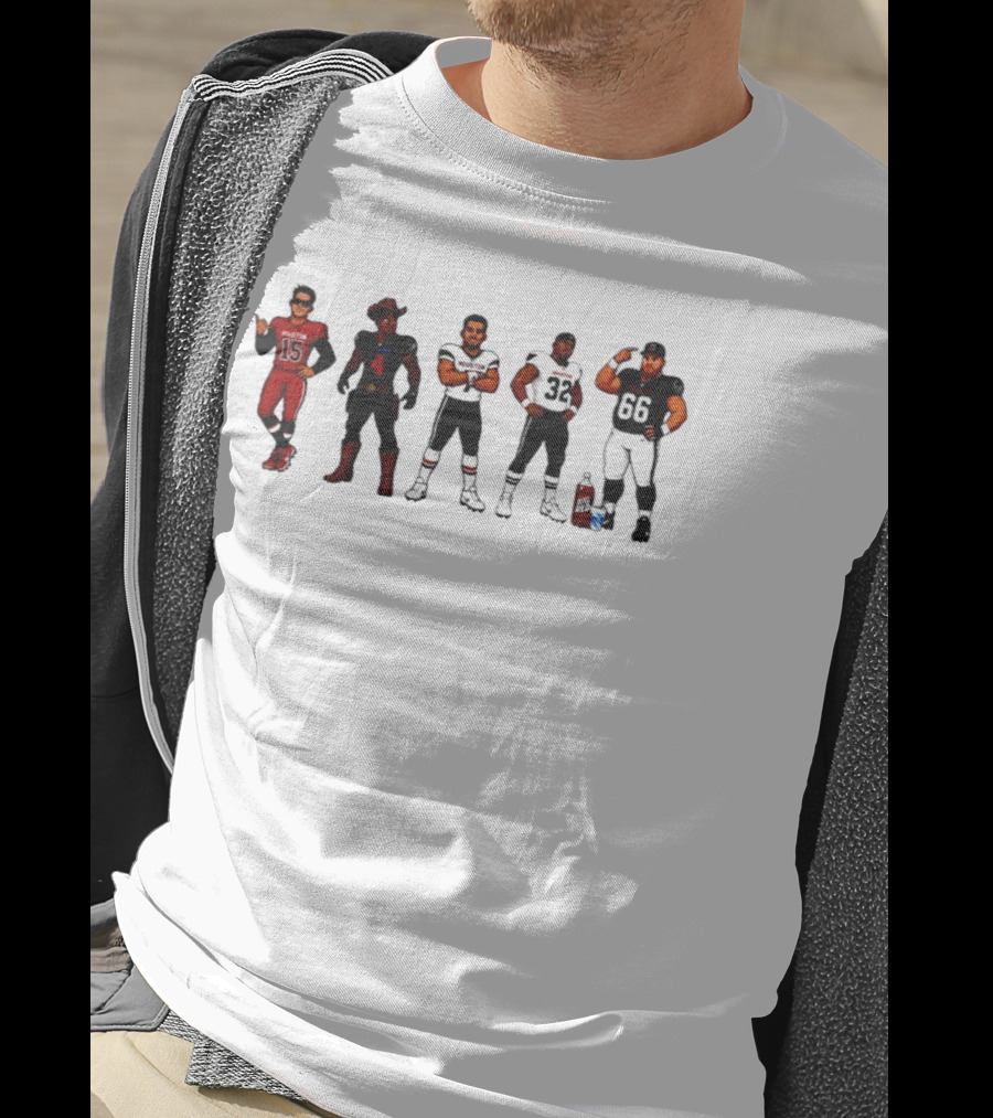Houston Texans Football Players In 8 Bit Style Gaming T-Shirt