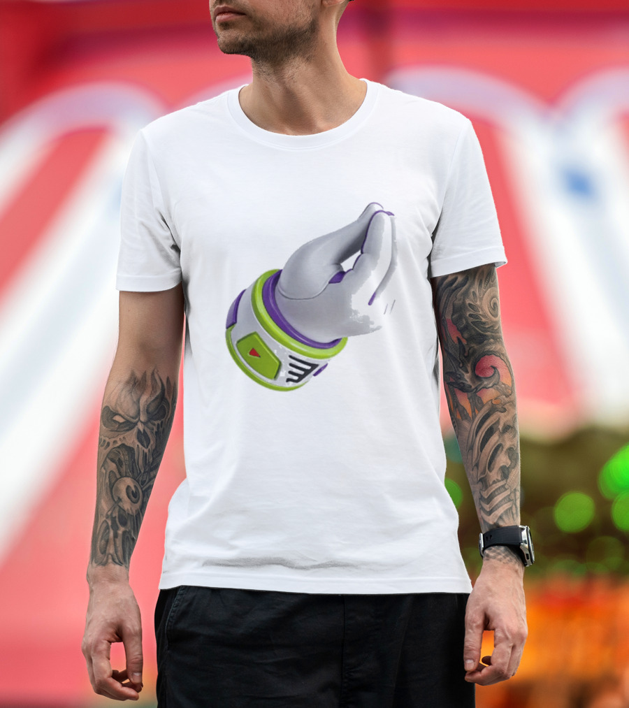 Buzz's Italian Hand Gesture Spacesuit Sleeve T-Shirt