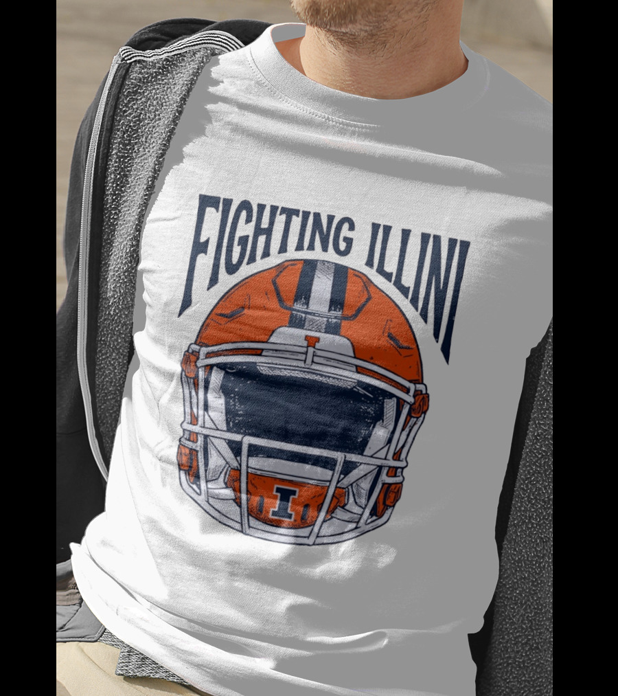 Fighting Illini Football Helmet Illinois T-Shirt