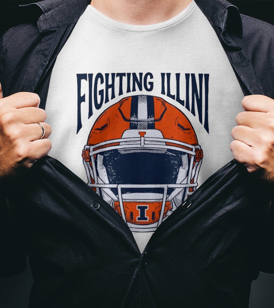Fighting Illini Football Helmet Illinois T-Shirt