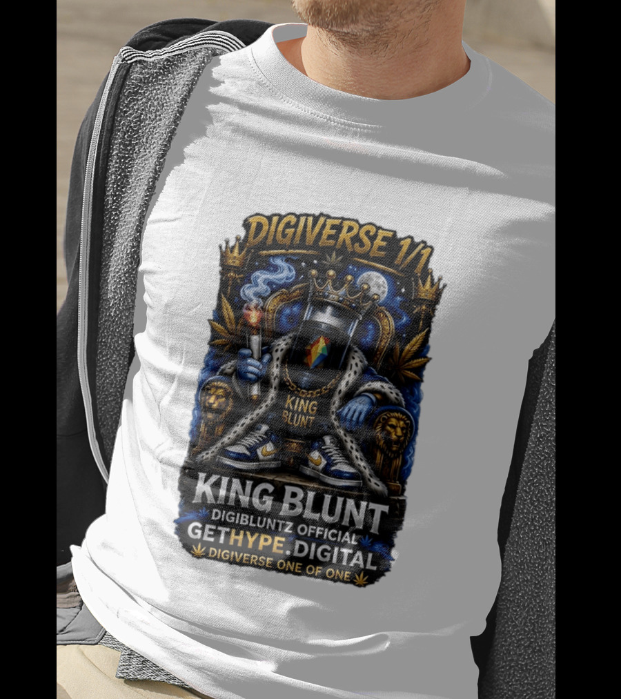 Digiverse 1 1 King Blunt GetHype Digibluntz Official Digital One Of One T-Shirt