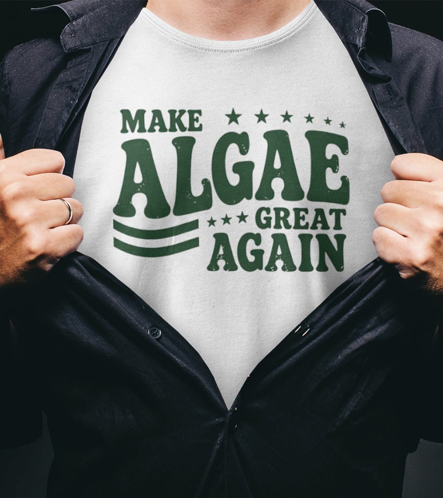 Make Algae Great Again MAGA Political Satire Team Algae Liberal Protest T-Shirt