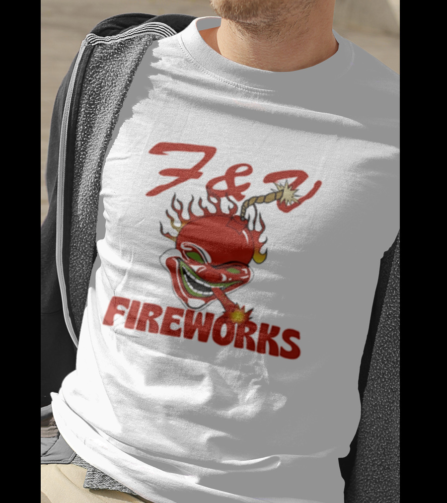 F And V Fireworks Explosive Red Joker Face With Lit Fuse T-Shirt