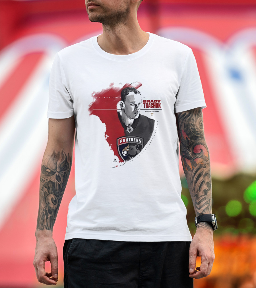 Florida Panthers Brady Tkachuk Portrait State Of Florida T-Shirt