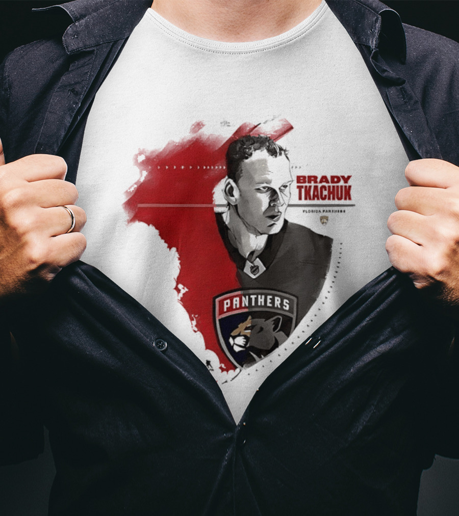 Florida Panthers Brady Tkachuk Portrait State Of Florida T-Shirt