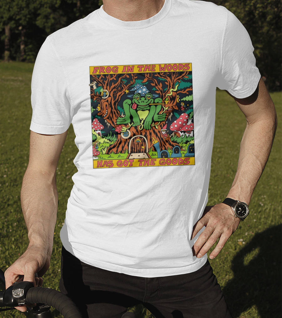 Frog In The Woods Has Got The Goods Killer Acid Psychedelic Forest Scene T-Shirt