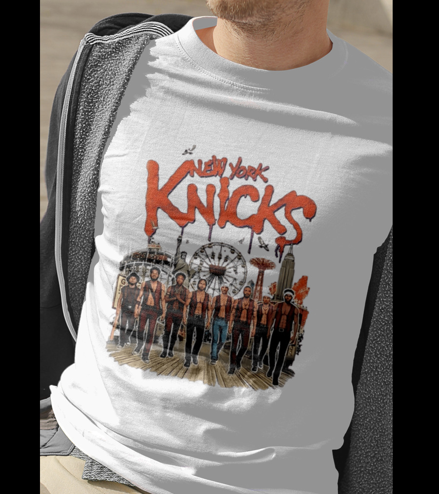 New York Knicks The Warriors Coney Island Gang Ferris Wheel Empire State Building T-Shirt