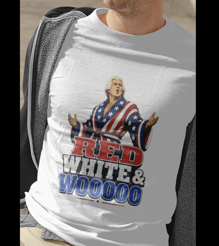 Ric Flair Red White And Woooo USA Wrestling Legend 4th Of July Celebration T-Shirt
