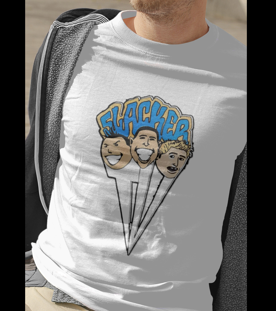 Slacker Cartoon Heads Punk Rock Trio T-Shirt